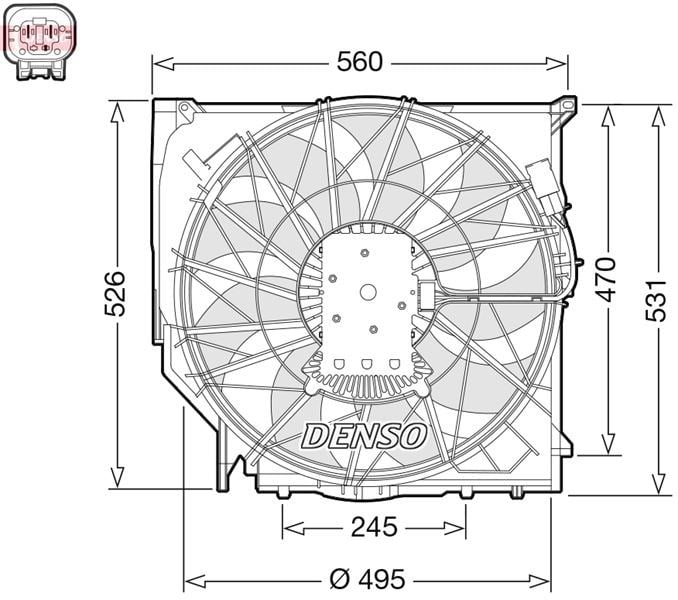 BMW 1 Serisi E81 E87 Radyatör Fan Motoru DENSO