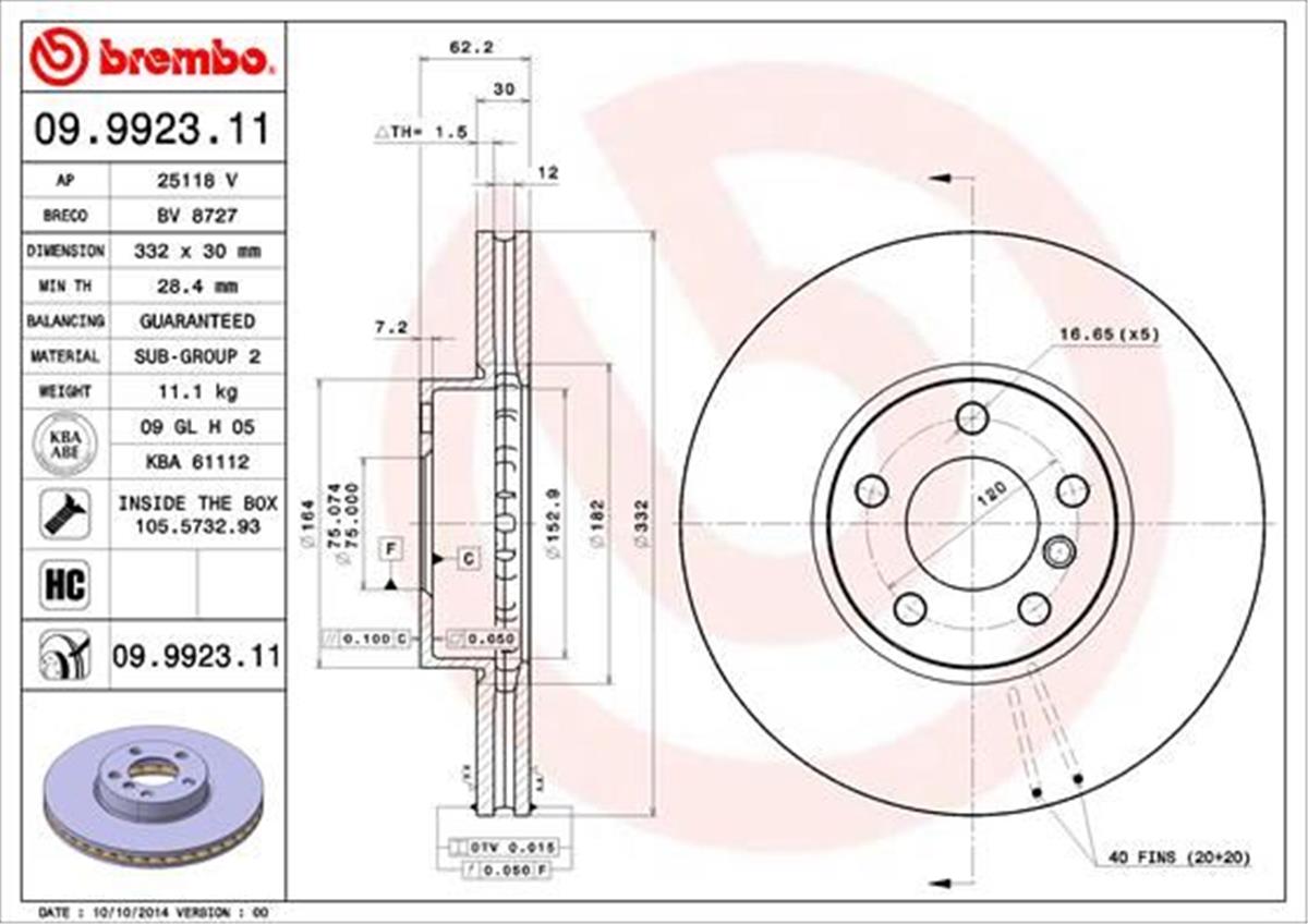 Bmw X5 E70 F15 E71 F16 Fren Diski Ön 34116793245-34116868939-341168