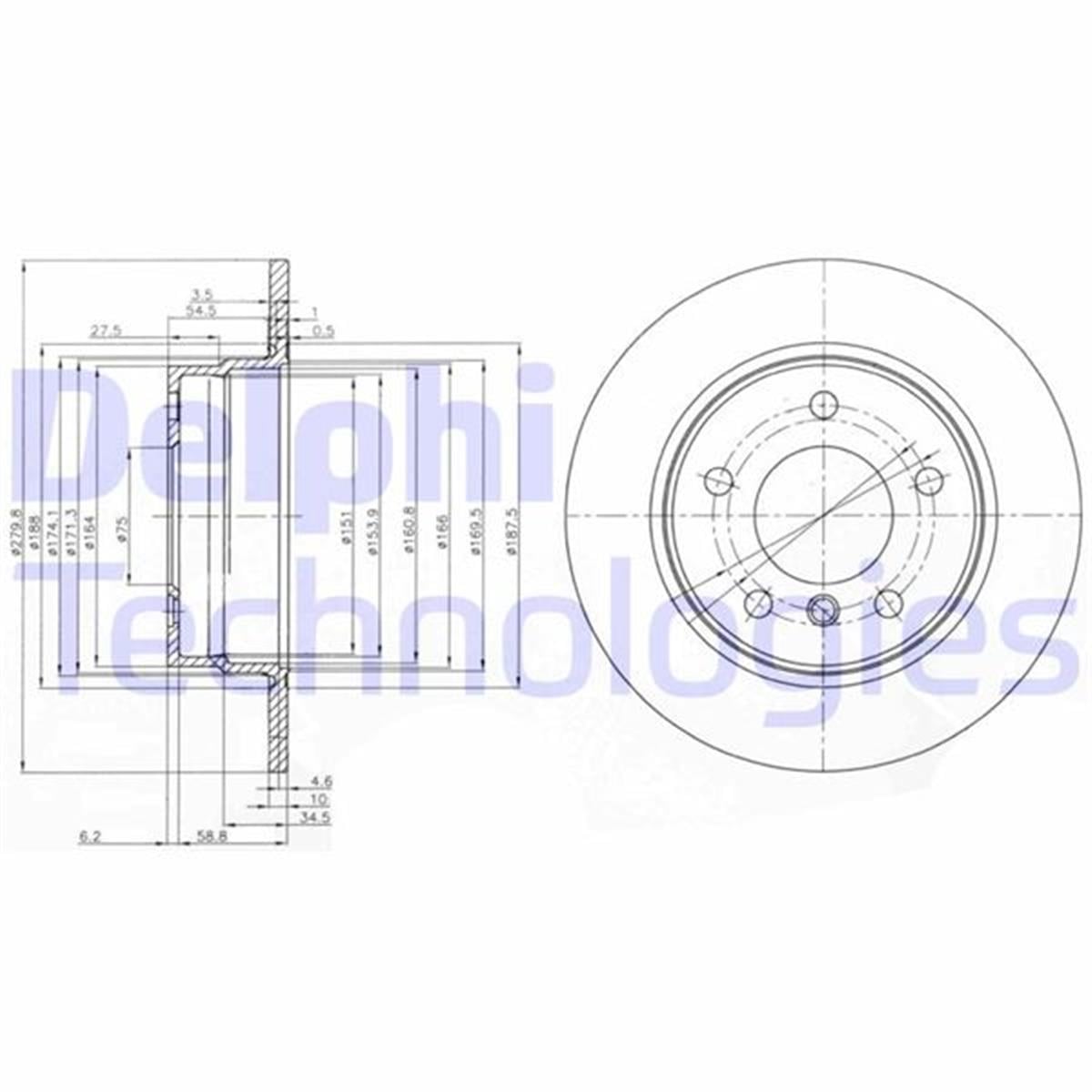 Bmw E81 E87 Fren Diski Arka 34216855001