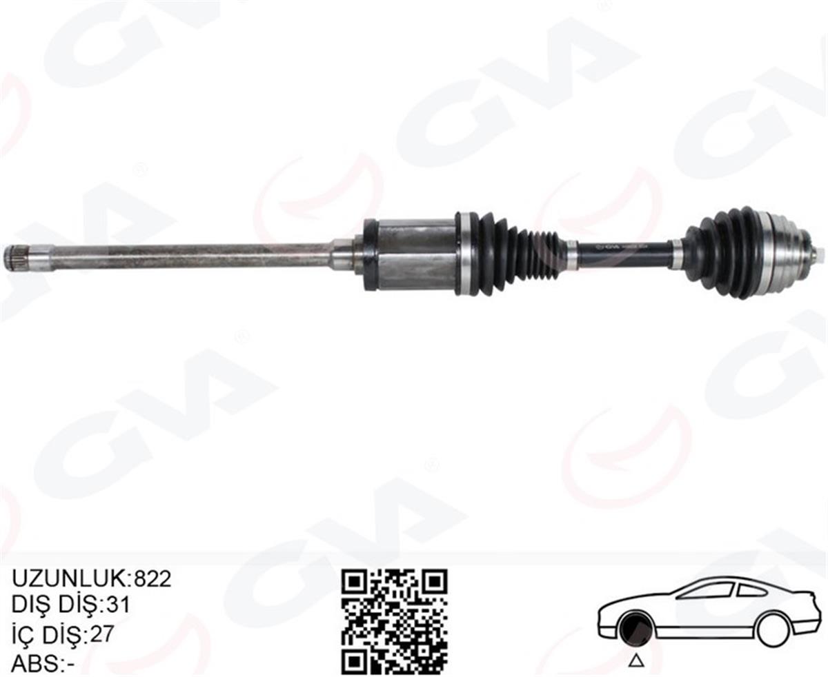 Bmw X1 E84 (09>15) Komple Aks Ön Sağ 822Mm 31607605512
