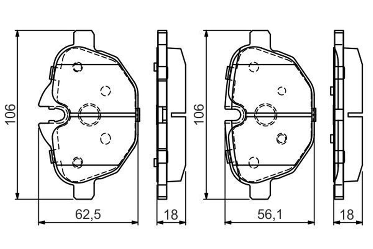 Bmw G30 G31 G38 G32 G11 Arka Fren Balatası 34216885451-34216796741-342168