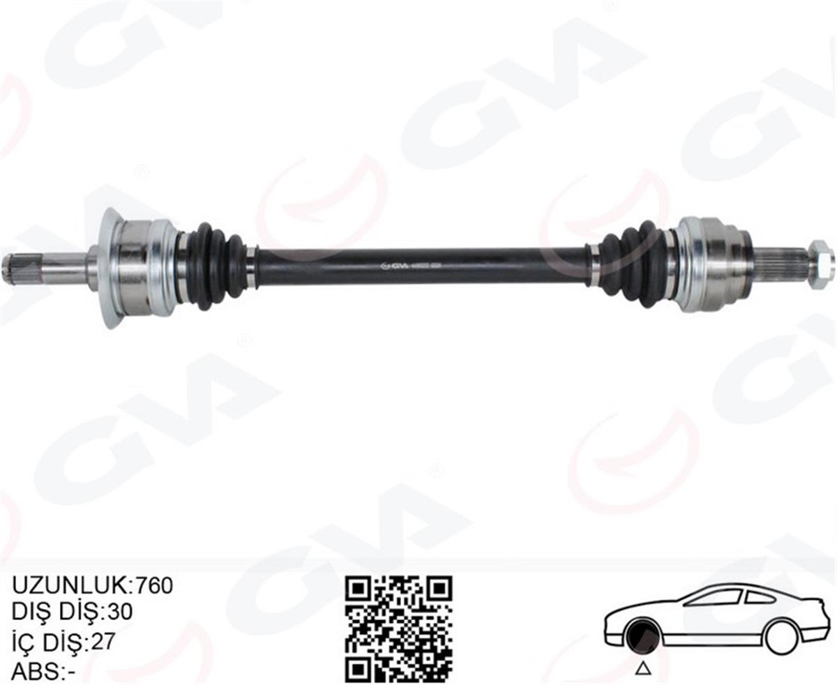 Bmw N20 F10 F12 F13 F06 Komple Aks Arka Sol 760Mm 33207630183-33207581027-332075