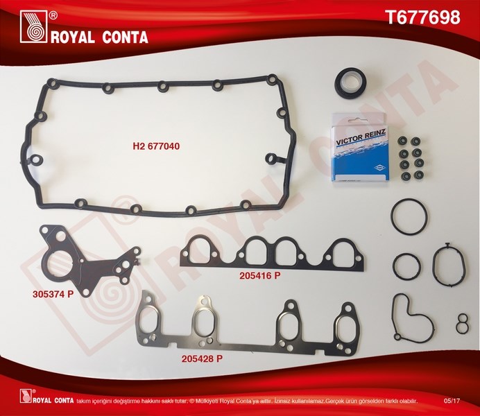 Volkswagen Bora Caddy III Üst Takım Conta ROYAL