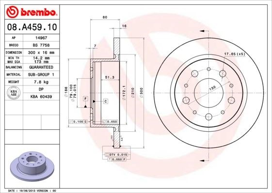 Peugeot Boxer Fiat Ducato Citroen Jumper Arka Fren Diski BREMBO