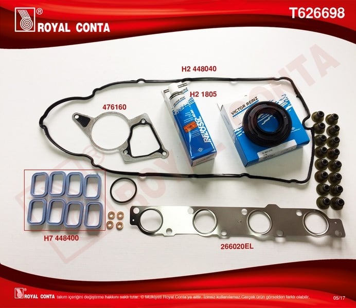 Peugeot Boxer Üst Takım Conta Reinz Keçe Subap Lastiği ROYAL