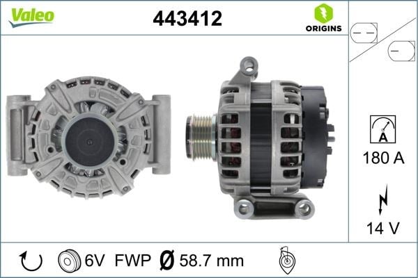 Peugeot Boxer Citroen Jumper 2.2 HDI Start-Stop Alternatör 14V 180A VALEO