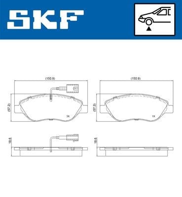 Fiat Bravo II Egea Alfa Romeo Mito Lancia Delta III Ön Fren Balatası Fişli SKF