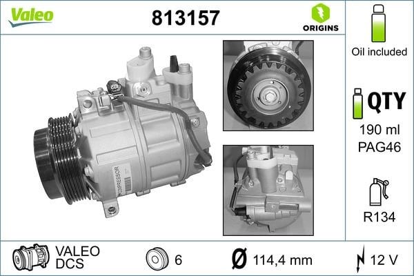 Mercedes W203 CL203 C209 C219 W211 W220 W639 B906 Klima Kompresörü VALEO