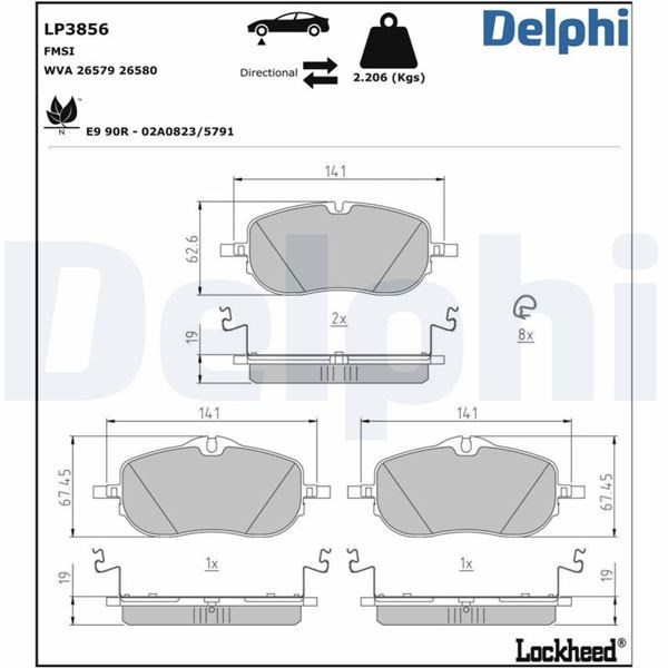 Mercedes-Benz C180 Ön Fren Balatası DELPHI