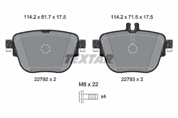 Mercedes C257 W213 S213 C238 A238 Arka Fren Balatası TEXTAR