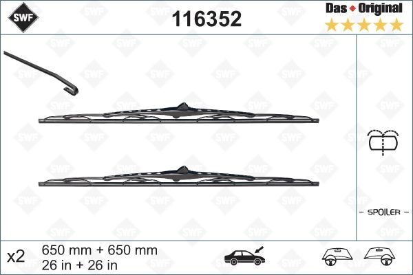 Citroen C8 Silecek Süpürgesi 650x650 mm VALEO