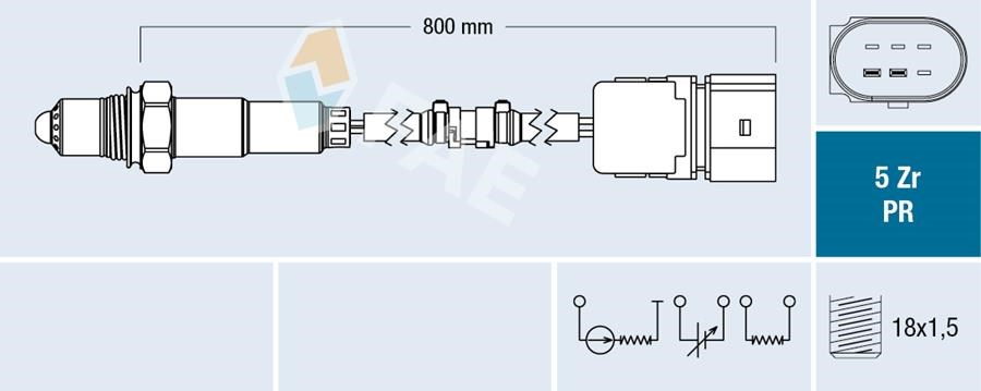 Volkswagen Caddy Oksijen Sensörü Lambda Sondası Katalitik Konvertör Öncesi FAE