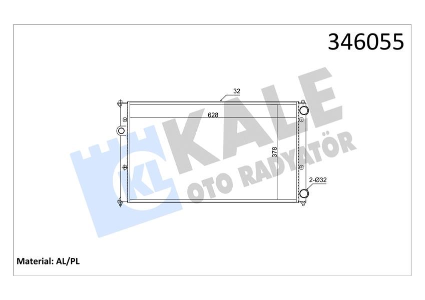 Volkswagen Caddy 2 Radyatör Mekanik KALE-RADYATOR