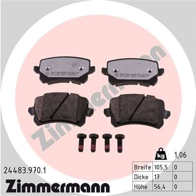 Volkswagen Caddy Arka Balata ZIMMERMANN