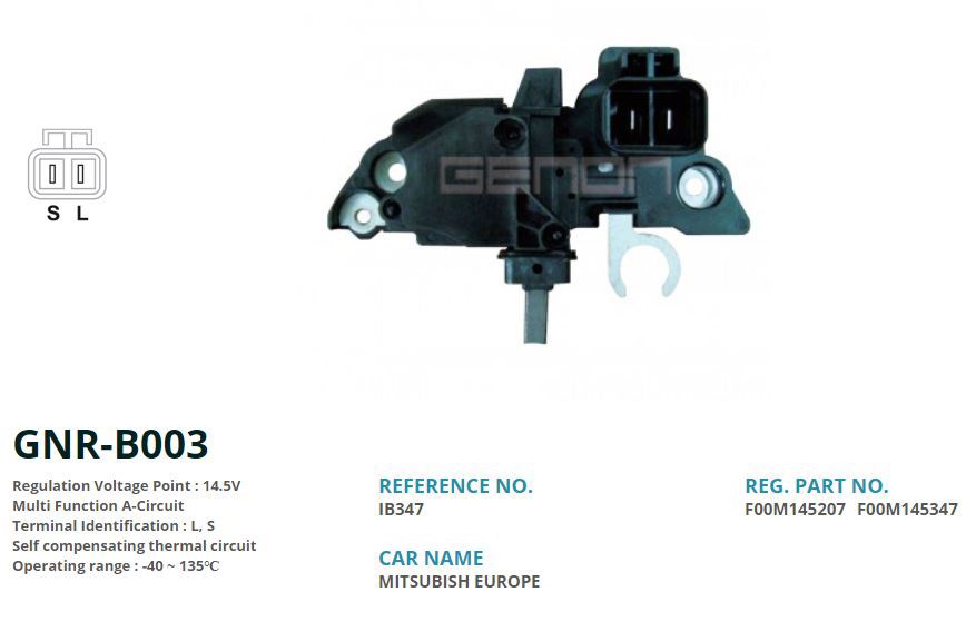 Mitsubishi Carisma Alternatör Konjektörü 12V L. S GENON