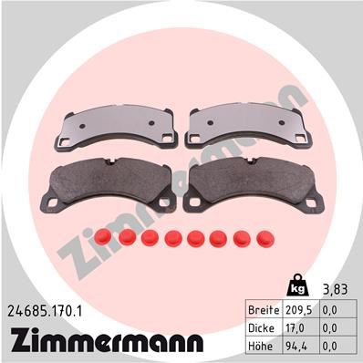 Porsche Cayenne Ön Fren Balatası ZIMMERMANN