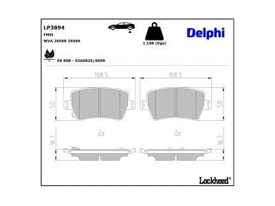 Chery Tiggo7 Pro Arka Fren Balata 1.6L T-GDI DELPHI