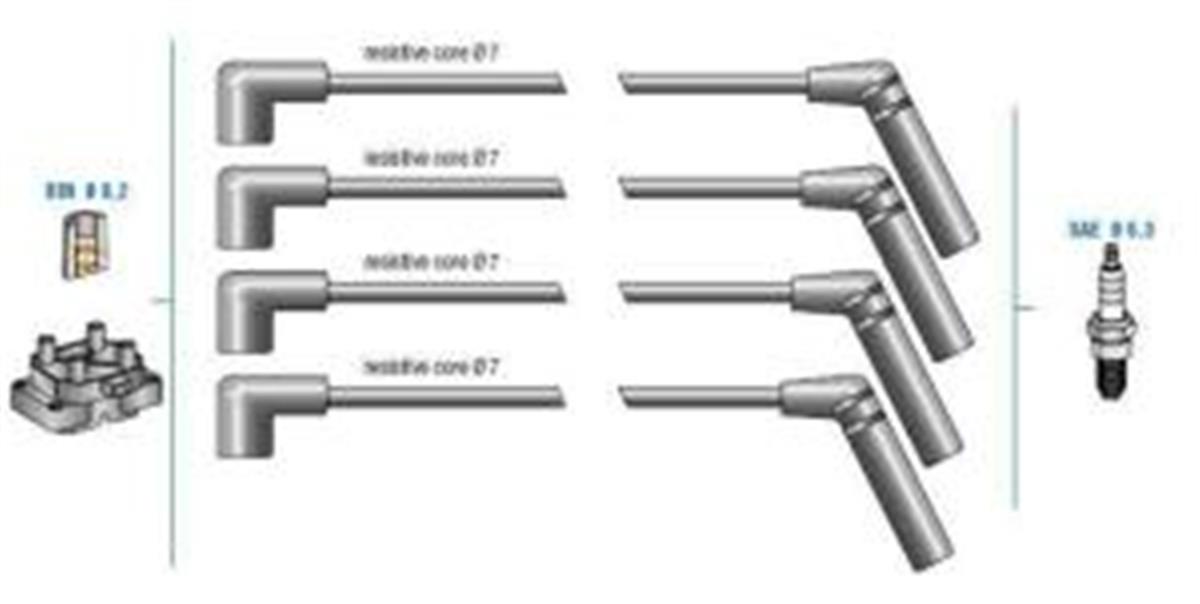 Chevrolet Kalos (03>) 1.2İ Sohc Buji Kablo Tk 4044206710