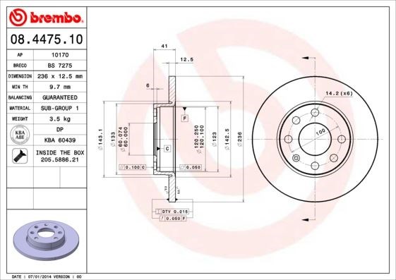 Bedford Astra Van Astramax Chevrolet Corsa Fren Diski BREMBO