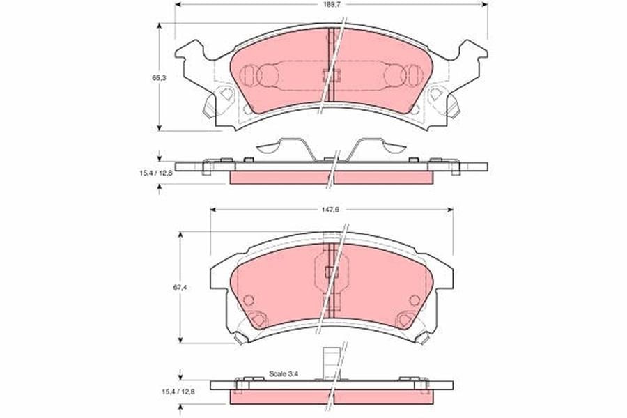 Buick Skylark Chevrolet Beretta Cavalier Corsica Pontiac Grand Am Ön Disk Balata TRW