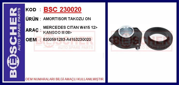 Mercedes Citan Ön Amortisör Takozu BESCHER