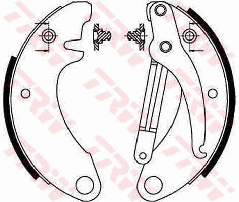 Citroen 2 CV Ön Aks Pabuçlu Balata Kiti TRW