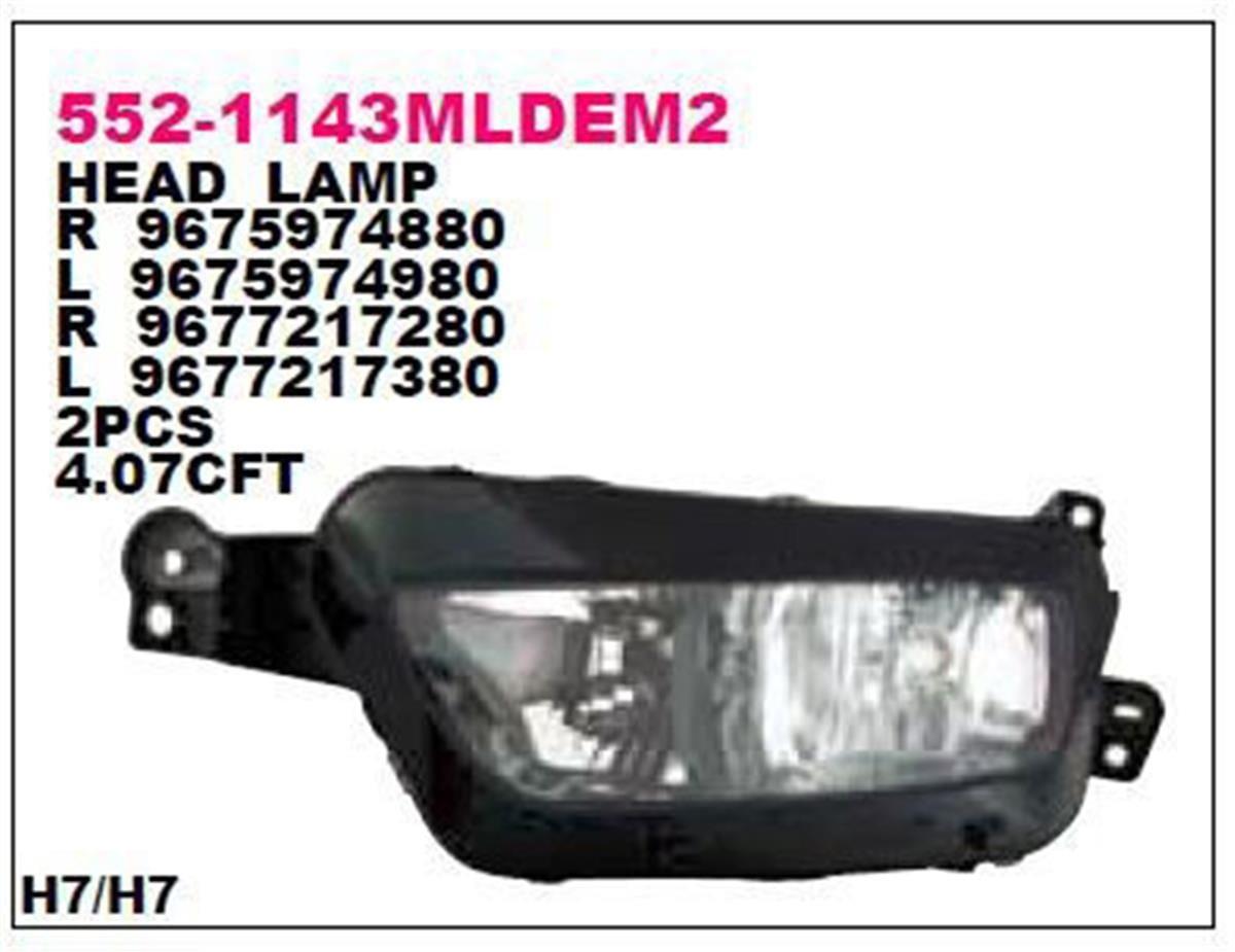 Citroen C4 Picasso 2 Sol Far Depo 2013 Ve Sonrası 9675974980