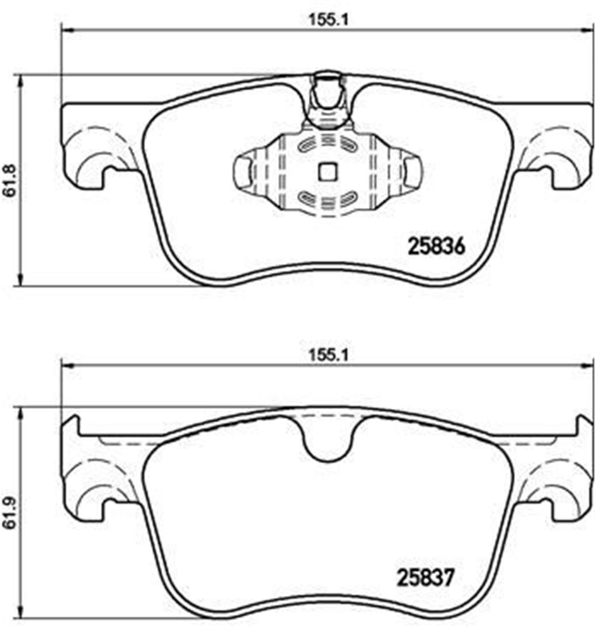 Opel Combo E Partner Berlingo C4 Picasso Ön Fren Balatası 1647873580-1609898380