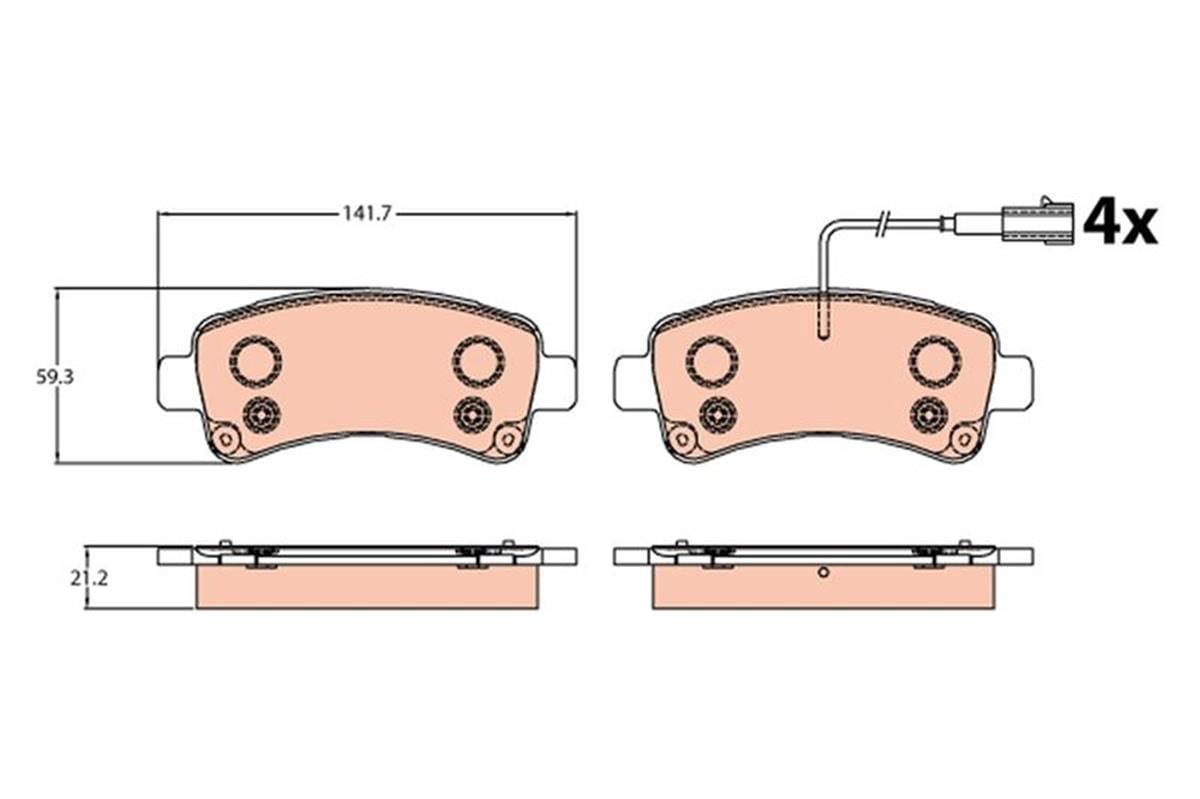 Citroen Jumper 2.0D/2.2D/3.0D Fiat Ducato Peugeot Boxer Disk Fren Balatası Arka 77367094-1612434080