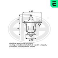 Honda Civic Accord Daihatsu Cuore Sirion Termostat 82C Contalı ERA-
