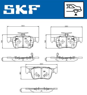 Honda Civic Arka Fren Balatası 1.6L SKF