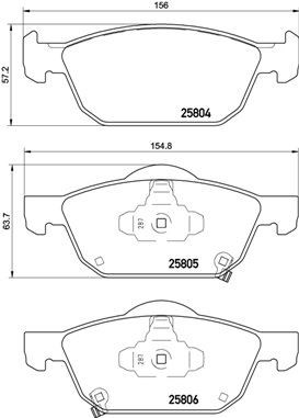 Honda Civic Ön Fren Balatası 1.6L N16A i-DTEC Dizel FK3 Kasa / 1.5L VTEC RS... BREMBO