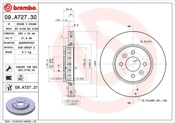 Renault Clio II Clio III Clio V Megane I Megane II Scenic I Scenic II Captur... BREMBO