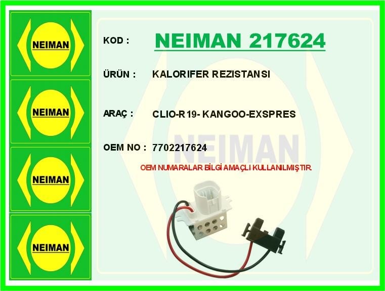 Renault Clio Kalorifer Rezistansı BESCHER