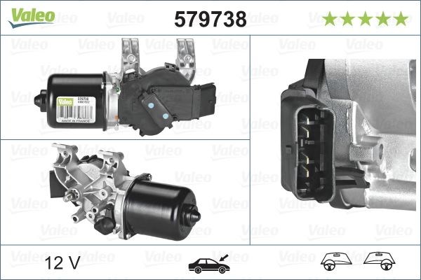 Renault Clio 3 Silecek Motoru Ön VALEO