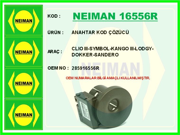 Renault Clio 3 Symbol Kangoo 3 Lodgy Dokker Sandero Anahtar Kod Çözücü BESCHER