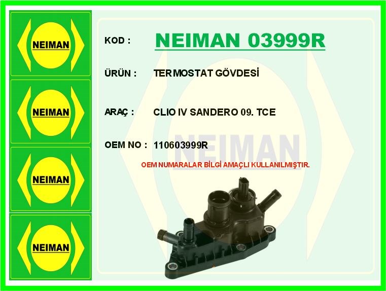 Renault Clio 4 Sandero 0.9 TCE Termostat Gövdesi BESCHER