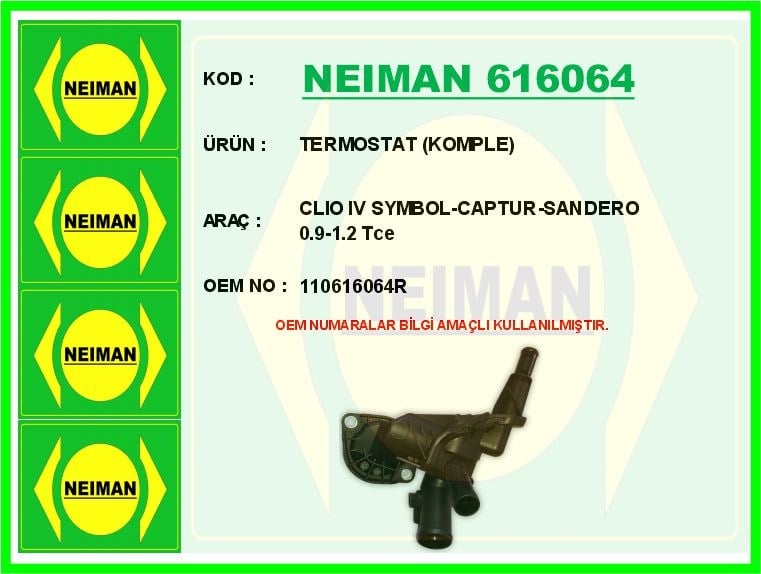 Renault Clio 4 Symbol 3 Captur 1 Dacia Sandero 2 Logan 2 0.9 TCe Termostat... BESCHER