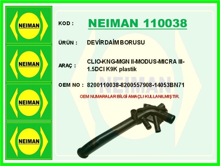 Renault Clio Kangoo Megane 2 Modus Nissan Micra 3 1.5 DCI K9K Plastik... BESCHER
