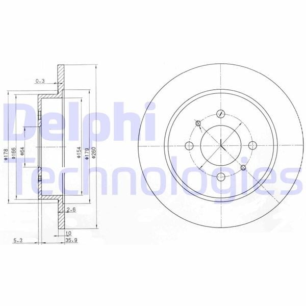 Mitsubishi Colt Arka Fren Diski Deliksiz DELPHI