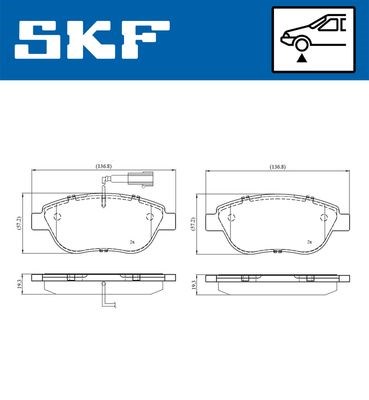 Opel Combo D Fiat Punto Evo 500 500C Ön Fren Balatası SKF