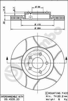 Opel Combo D Ön Fren Aynası BREMBO