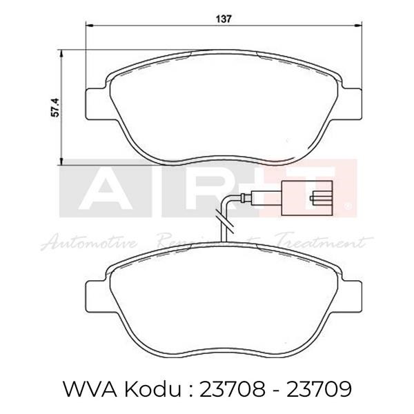 Opel Combo D Fiat Punto Evo 500 500C Grande Punto Ön Fren Balatası ART-BALATA