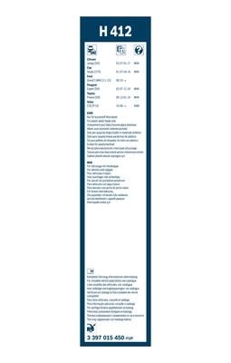 Opel Combo E Arka Cam Silecek Süpürgesi 400mm BOSCH