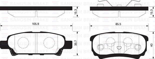 Jeep Compass Patriot Mitsubishi Outlander II Lancer VIII Arka Balata SANGSIN