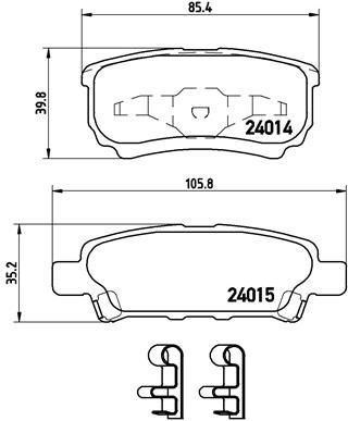 Jeep Compass Patriot Mitsubishi Outlander Lancer Arka Balata VALEO
