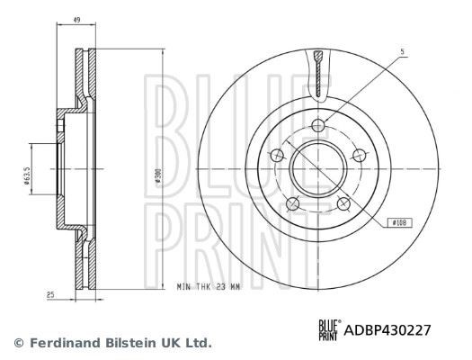 Ford Connect Ön Fren Diski BLUEPRINT