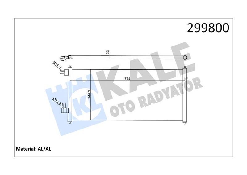 Ford Connect Klima Radyatörü KALE-RADYATOR