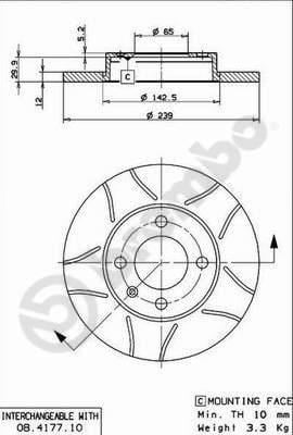 Seat Cordoba 93-02 Ibiza 93-02 Volkswagen Golf 82-99 Jetta 82-91 Polo 95-01... BREMBO