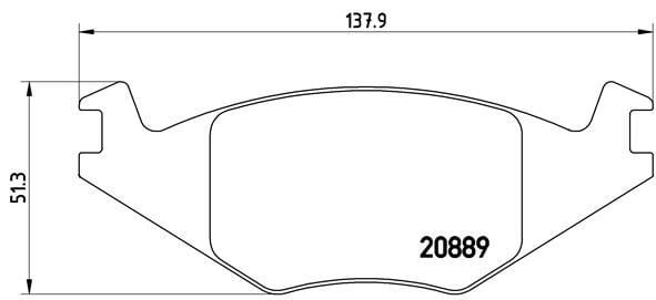 Seat Cordoba Ibiza II VW Golf I II III Jetta I II Passat Polo Ön Disk Balata BREMBO